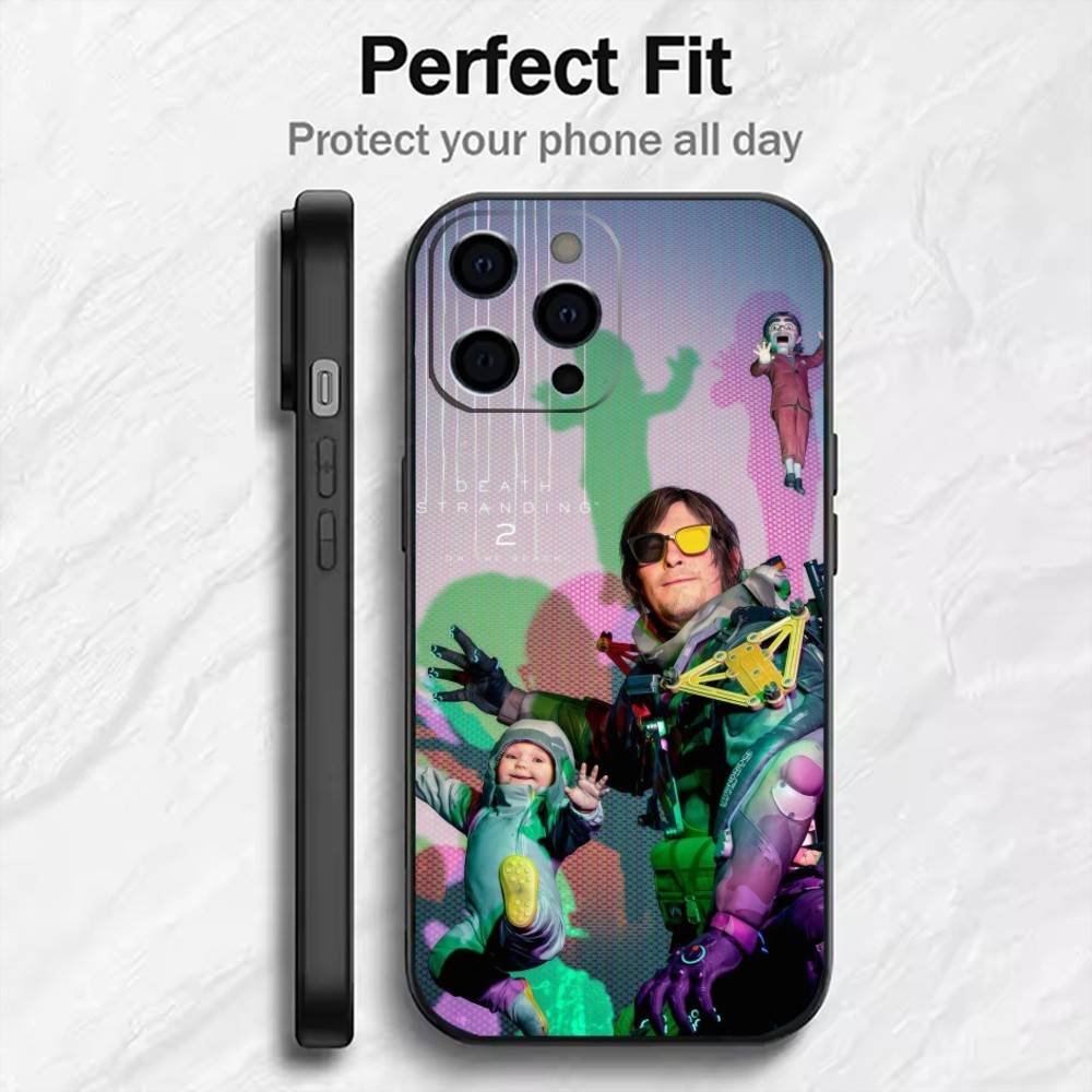 DS2 On The Beasch Game D-Death S-Stranding Phone Case For iPhone17,16,15,14,13,12 Plus,Max Soft Silicone Black Cover