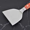 Grill Scraper and Spatula Combined Tool with Stainless Steel Blade and Solid Wood Handle for Multi Task Cooking