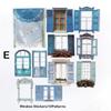 10pcs/pack Creative Hollow Out Window Sticker Decorative Paper Scrapbooking Handbook Journal Collage Aesthetic DIY Craft Supplie