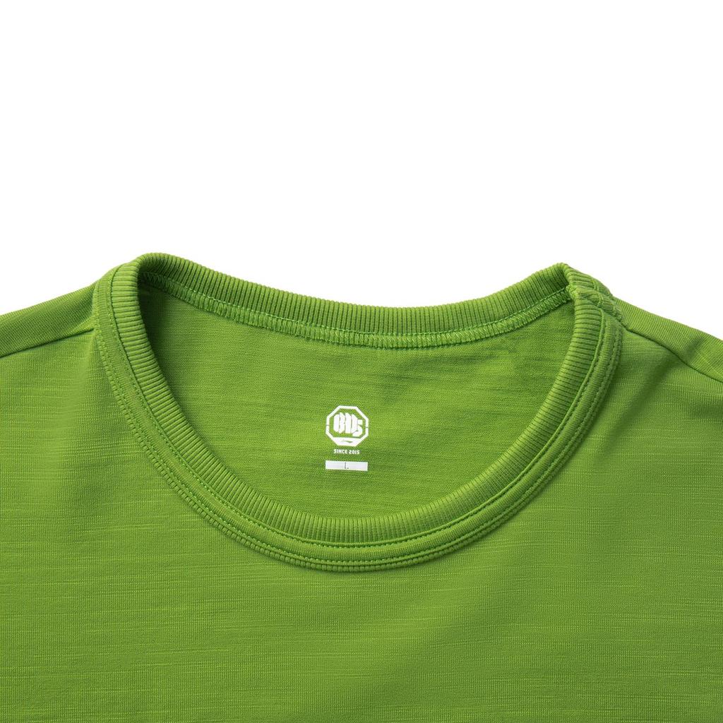 Li-Ning Basketball Series Printed Letter Round Neck Breathable Versatile Loose Short Sleeve T-Shirt Men Tops Light-Green AHSV217-3