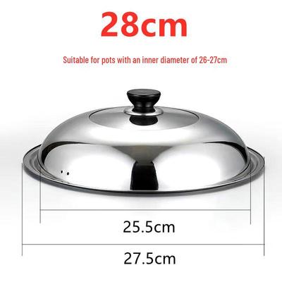 Zhaoran Universal Thickened Stainless Steel Wok Lid