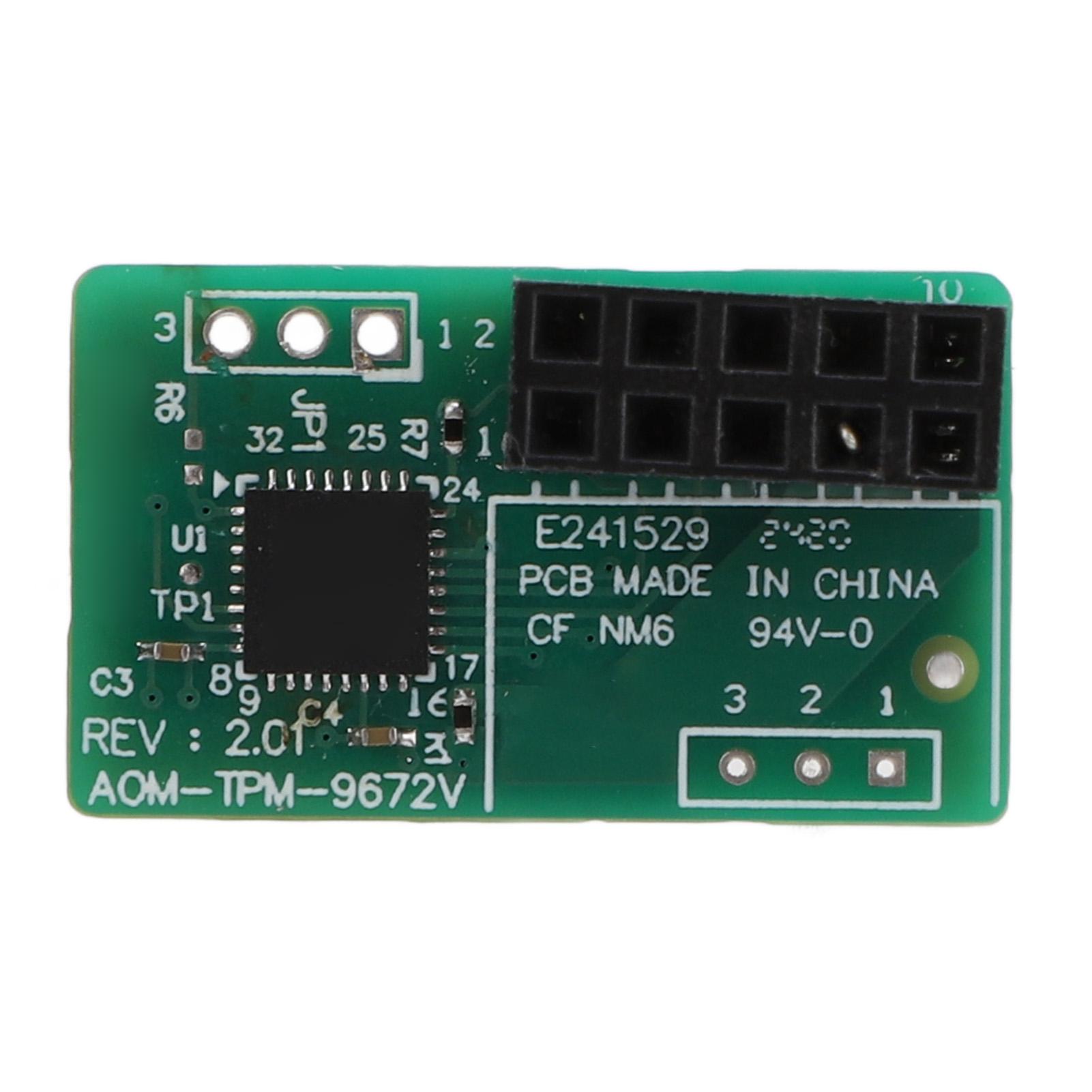 

TPM 2.0 Module 10 Pin SPI Parallel AOM TPM 9672V Trusted Platform for SuperMicro Motherboard 10 Pin