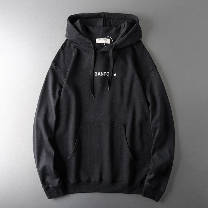 Heavy Spring and Autumn Foreign Trade Export Original Order Casual Sweatshirt Black XL