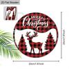 Weihnachtsdekorationsschild, hängende Innendekorationen, 2D flache Holzprodukte mit dem Muster eines Elchs, Weihnachtsgeschenke für Freunde und Familie