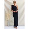 Summer Fashion Mesh Slim Slant Shoulder Off-Shoulder Sexy Medium and Long Dress 88259-2