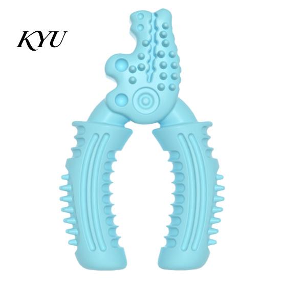 Vise Shaped Chew Toys Dog Toy, Bite Resistant TPR Puppy Teething Interactive Rubber Pet Chewing Toy for Teeth Cleaning & Gum Massage