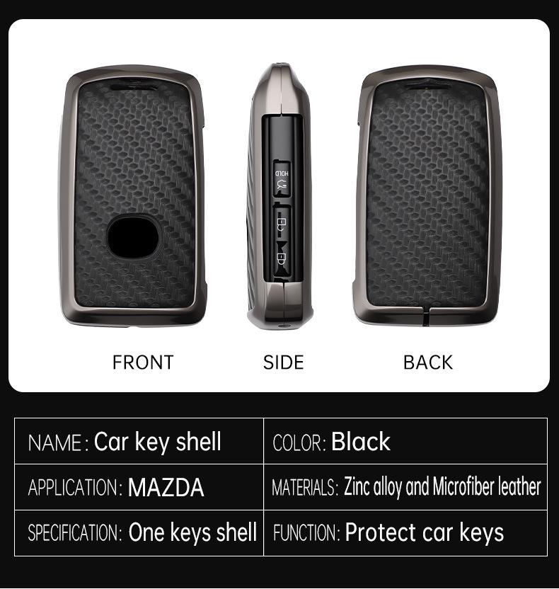 Mazda Key Case for Mazda 6, CX4, CX5, MX30, CX9, MX5, CX30, CX8 - Protective Shell