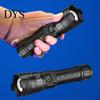 Emergency Flashlight LED Super Bright Digital Display IPX65 Waterproof Rechargeable Zoomable Outdoor Use Tactical Torch Light