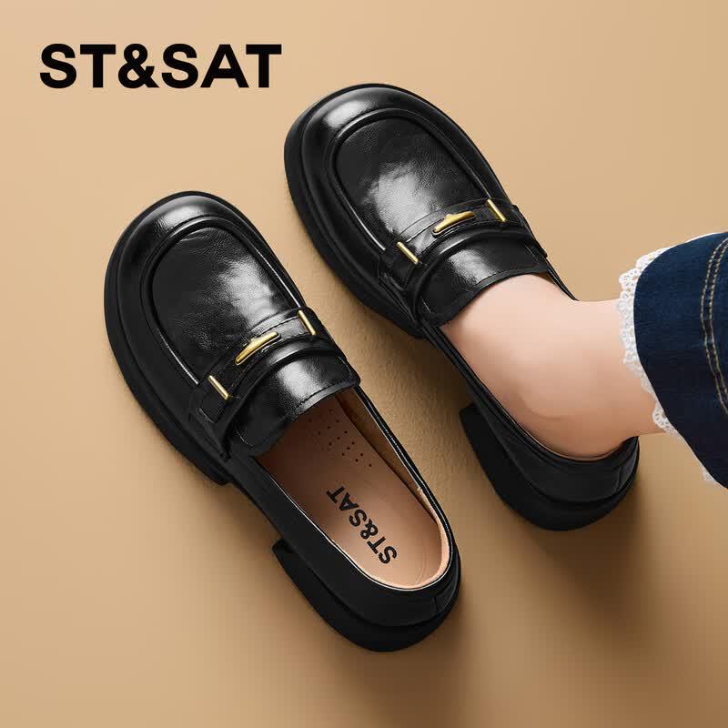 Women s Retro British Style Loafers 38