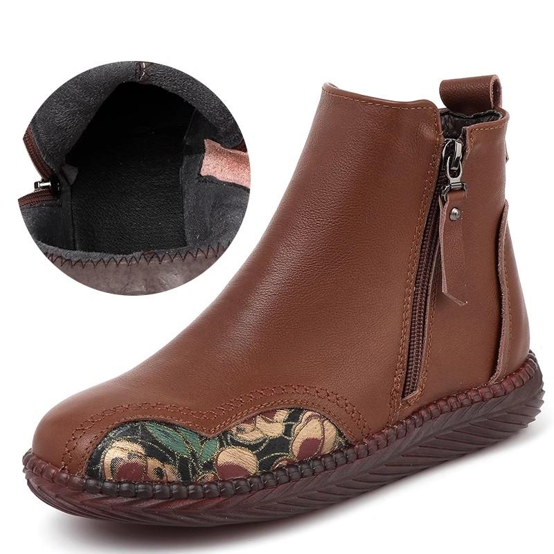 Fashion GKTINOO Fashion Women Boots Autumn Boots Genuine Leather Ankle Boots 2025 Winter Warm Fur Plush Women Shoes Big Size 43