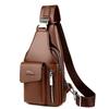 Men's Chest Bag USB One-shoulder Messenger Chest Bag Casual Fashion Bag Diagonal Backpack