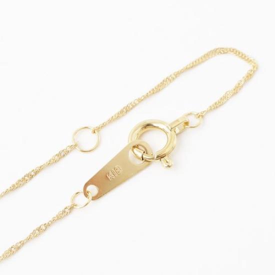 18K Gold Necklace with Screw Standard Size 40cm Chain,