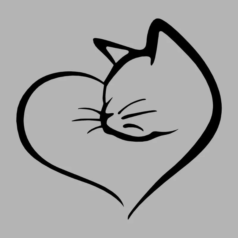 

Наклейки на автомобиль с изображением кота и сердца, наклейки для домашнего оконного стекла, креативные украшения, наклейки для стайлинга автомобилей, водонепроницаемые наклейки с изображением животных, наклейки для животных