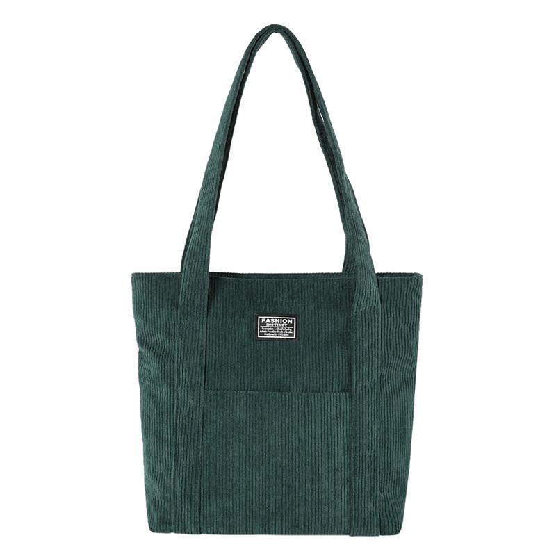 Wholesale Fashionable Oversized Corduroy Plaid Tote Bag For Women Street Style Winter New Trendy Armpit Shoulder Bag