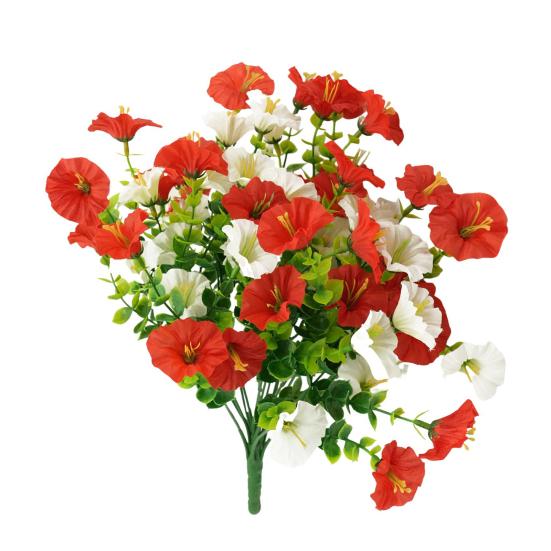 

Искусственный букет ипомеи, многоразовый пучок искусственных цветов, реалистичные поддельные цветки ипомеи красный
