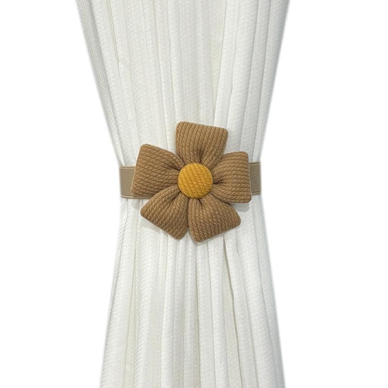 

Шторы с завязками Милые кнопки Декоративный экран Крепежи для фиксации на окне Крепежи для штор 1PC кофейный