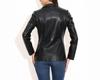 Real Lambskin Women's Leather Party Handmade Black Blazer Stylish Formal Designer