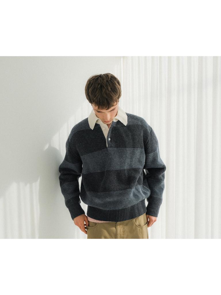 Pokeopeiseu Rugby Sweater Gray/Charcoal