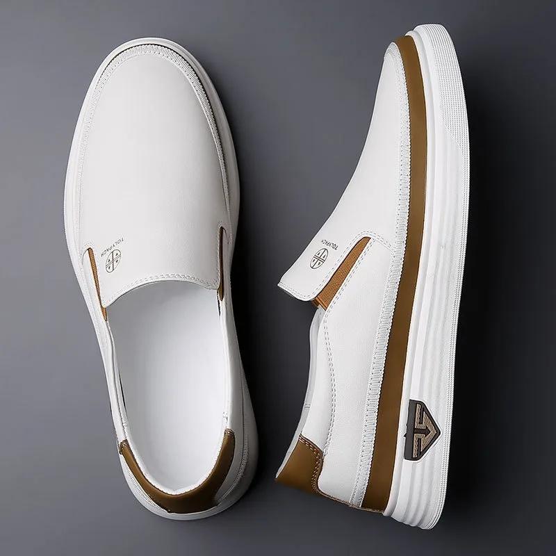 Men's Handmade Genuine Leather Casual Shoes 2025 New Luxury Brand Loafers Man Flats Comfortable Slip On Driving Shoes Moccasins