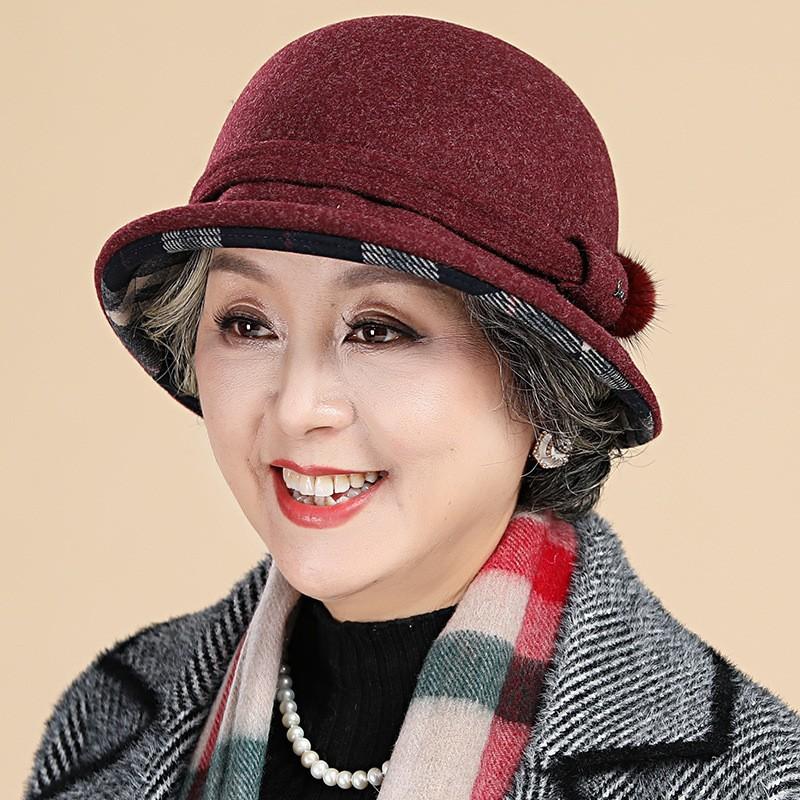 Multi-style hats, autumn and winter new fashion warm wool unilateral curling edge medium and old basin hats