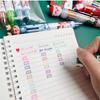 8 Pcs(2 Sets) Cartoon Christmas Ballpoint Pen Santa Colored Handbook Press Pen Student Christmas Gifts Stationery Prizes