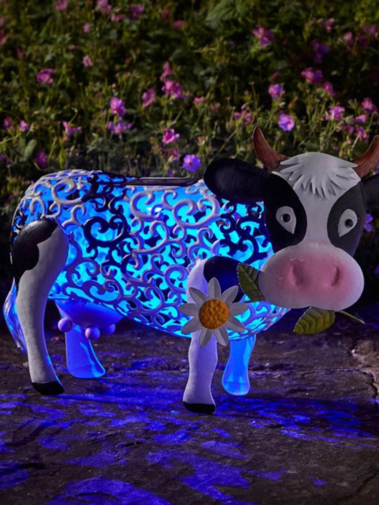 Garden Solar LED Lamp Waterproof Daisy Cow Lawn Light Courtyard Ornament Decoration Outdoor Landscape Lighting
