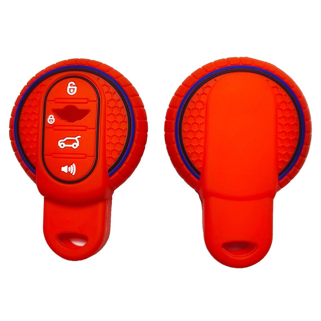 Silicone Car Key Case for BMW MINI COOPER R60 R56 S ONE JCW F54 F55 F56 F57 F60 CLUBMAN COUNTRYMAN Rubber Remote Cover Shell Set