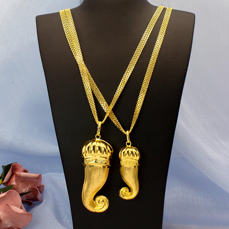 Italian Necklaces Chain for Women Men African Dubai Chili Pendant Necklace Trendy Zircon With Chain Small Large Size Gifts