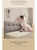 Chenille Headboard Cushion, Double Lumbar Support Pillow, Removable & Washable Backrest