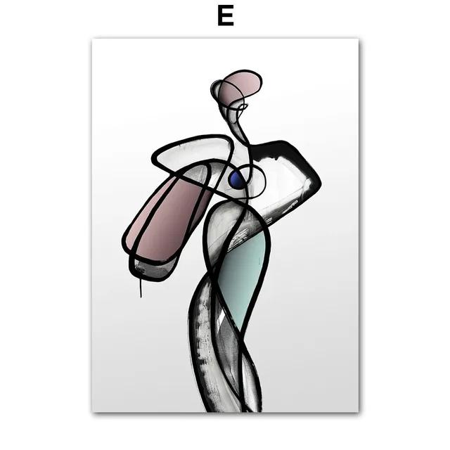 

Абстрактная модная фигура леди картина холст картина постер, настенное искусство, акварельная печать, современный дом, декор гостиной 70x100cm No Framed