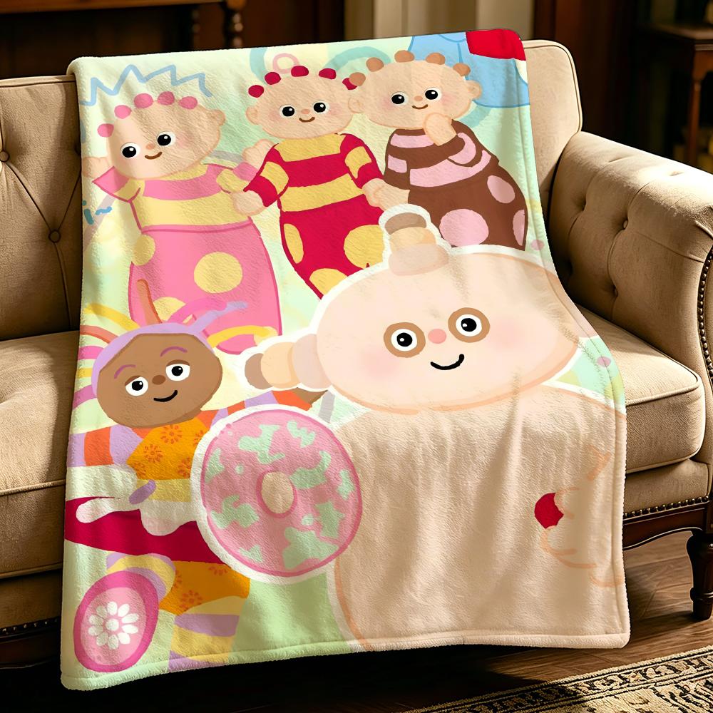 Cartoon I-In the Night Garden-n Throw Thick Comfort Flannel Quilt, Multi-scene Use Indoor Outdoor Daily Nap