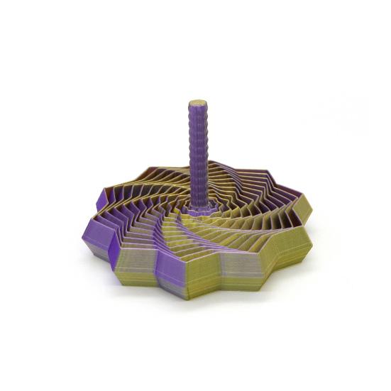 Expandable Sensory Fidget Star 3D Printed Fractal Stress Relief Toy Whirling Spiral Design Fidget Toy with Handle for Anxiety Relief Focus Enhancement