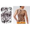 Buddha Pattern Full Back Tattoo Patch Angel Wings Cross Full Back Temporary Tattoos  Travel