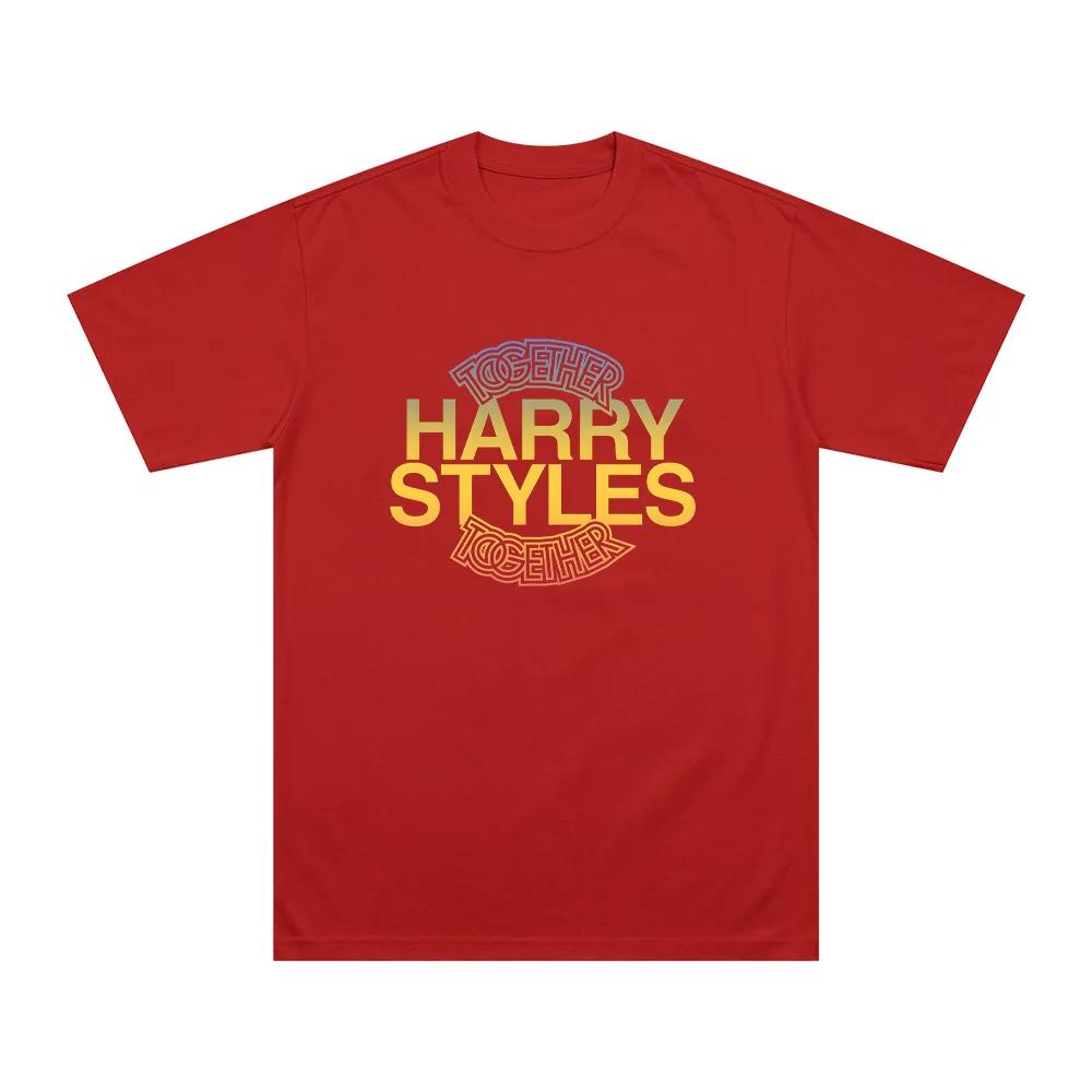 Harry Style Together Graphic Print T Shirts Y2k Streetwear Men and Women Short Sleeved Fashion Cotton Loose Clothing