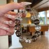 Natural White Crystal Tea Crystal Bracelet Women's Lucky Transfer Beads Niche Design High-end Light Luxury Jewelry Gifts