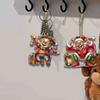 Fun Seasonal Window Display Decor 12Pcs Funny Old Women Christmas Tree Ornaments, 2D Flat Acrylic Cartoon Grandma Durable Hanging Ornaments