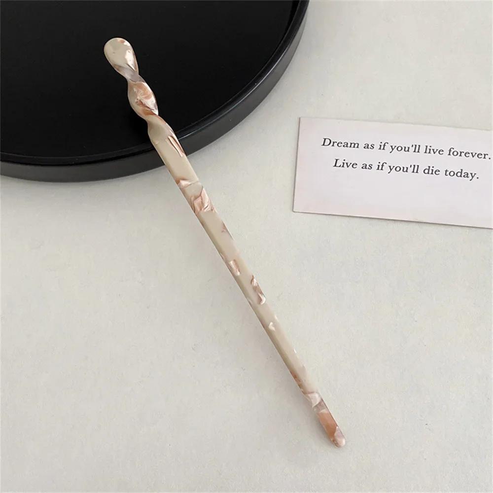 Chinese-Style Hair Sticks Vintage Acetate Resin Marbled Women Hairpins Headdress Headwear Wedding Jewelry Hair Accessories
