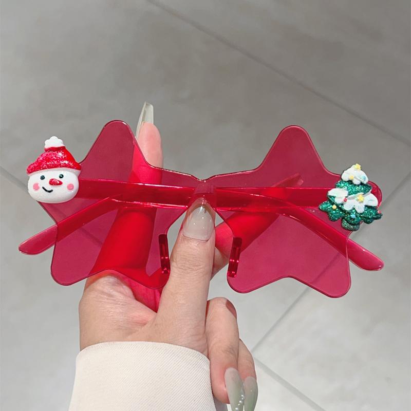 Fashion Candy Color Rimless Shades Women Ins Brand Festival Party Sunglasses New Trendy Star Christmas Decor Sun Glasses