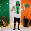 5pcs St. Patrick's Day Party Costume Suit Green Funny Hat Bow Beard Bow Tie Beard Favors Irish Leprechaun Costume Accessory