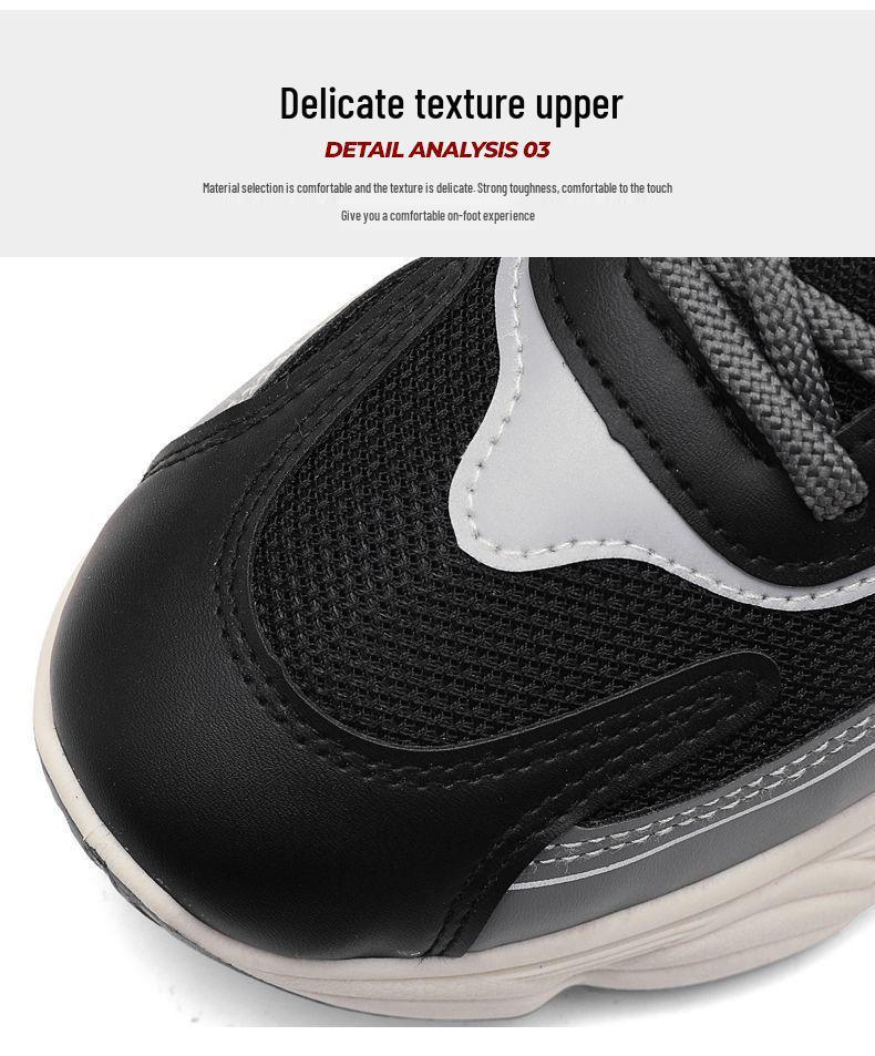 2025 Men's Breathable Mesh Sport Casual Dad Shoes - Odor & Wear-Resistant, Thick-Soled, Versatile Summer Style