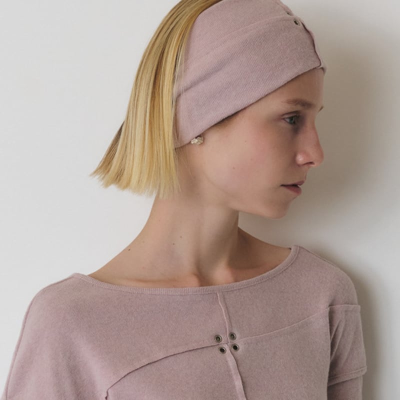 SEALOT SIGNATURE EYELET ANGORA HAIR BAND (pink)