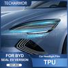 TPU Car Headlight Protective Film for BYD Seal EV 2021-2024 Transparent & Smoke Anti-Scratch