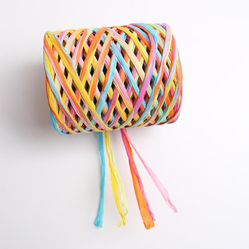 

Creative DIY Woven Gift Packaging Rope, Straw Hat Woven Bouquet Packaging Decorative Paper Rope, Birthday Party, Gift Packaging