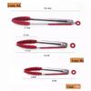 7", 9", 12" High-Temperature Silicone Non-Slip Bread & BBQ Grilling Tongs