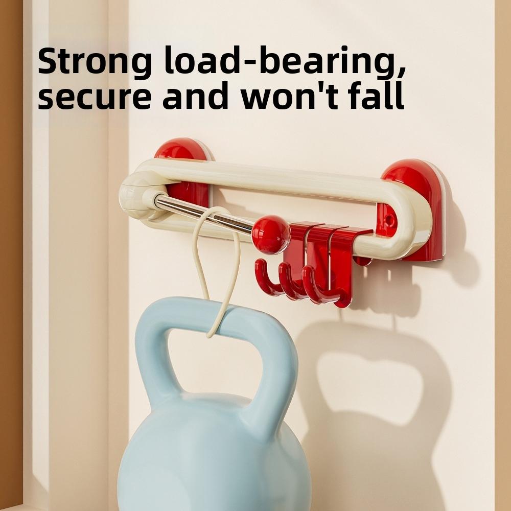 Wall Rotating Sliding Hooks Waterproof Kitchen Storage Hooks Practical Wall Towel Hooks Kitchen
