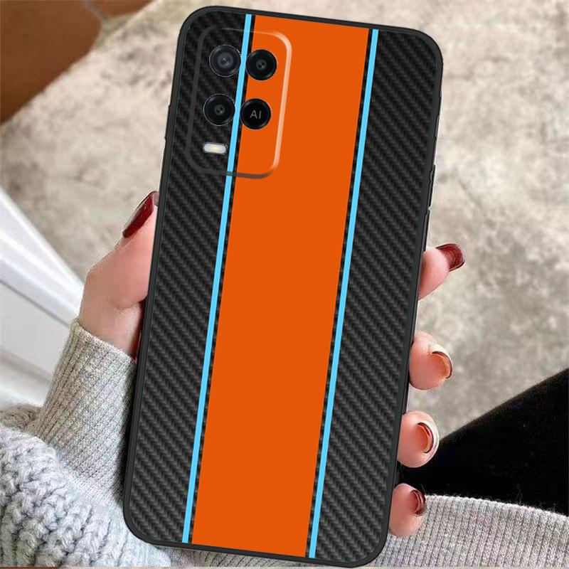 Car Carbon Fibre Pattern Case For Oppo A60 A80 A40 A5 Pro A15 A16 A17 A57 A77 A94 A74 A54 A76 A96 A18 A38 A58 A78 A98