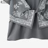 ZANZEA Women Summer Print Patchwork Casual Round Neck Short Sleeve T-Shirts