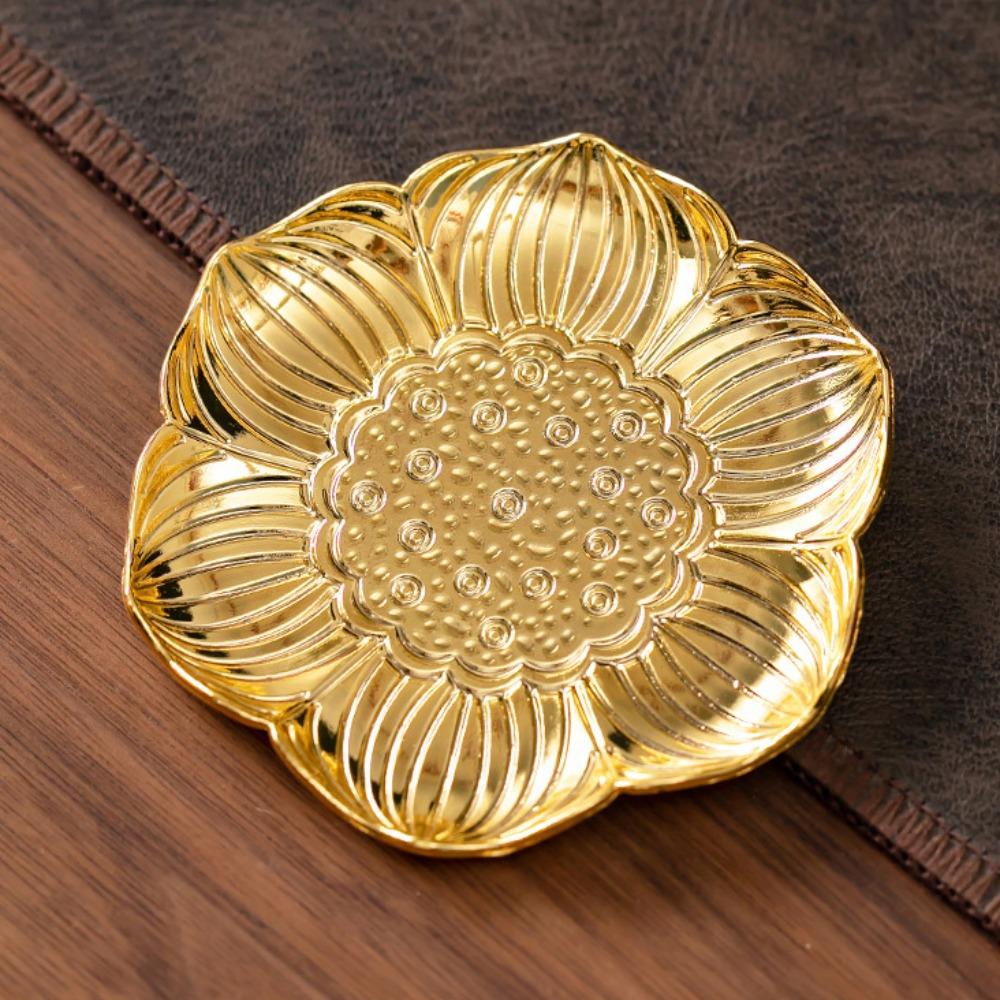 Chinese Style Retro Metal Coaster Exquisite Elegant Cup Holder Golden Heat Resistant Insulation Pad Home Decoration