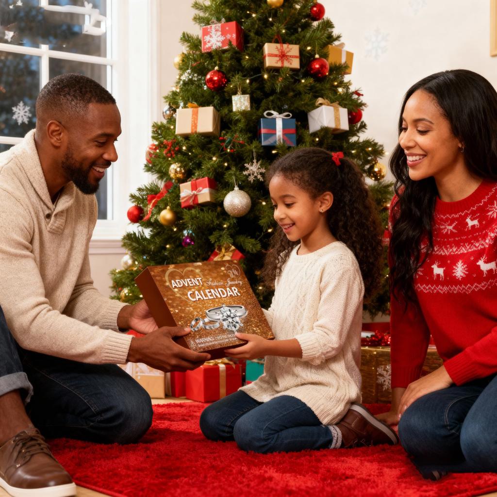 Ring Necklace Earring Christmas Jewelry Set Box