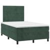 3143076 vidaXL Lit à sommier tapissier et matelas Vert foncé 120x200cm Velours